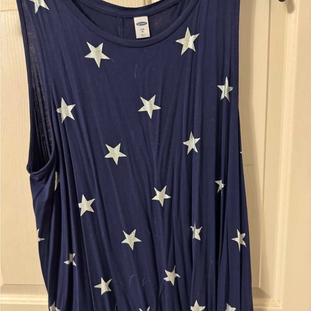 Old Navy Dark Blue Tank Top with White Stars